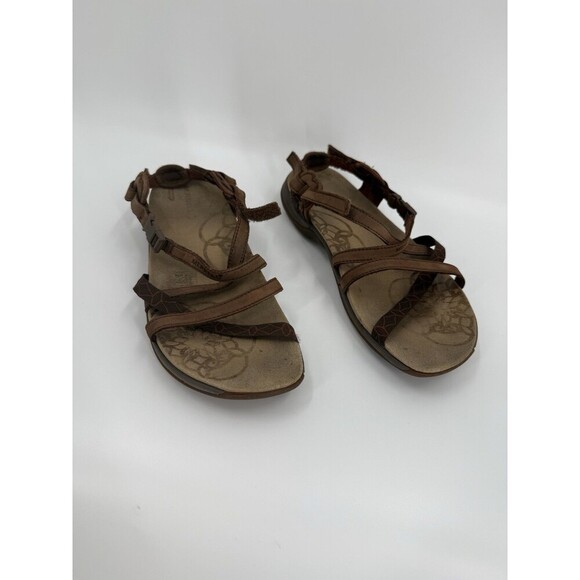 MERRELL Q FORM Womens Dark Earth Performance Leather Upper Strap Sandals Size 8 - Picture 5 of 11